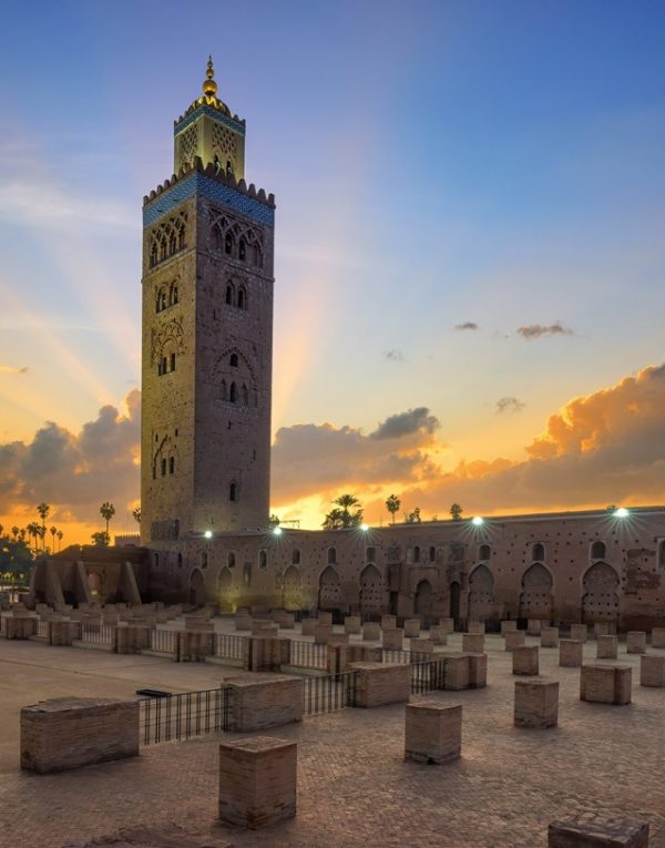 Koutoubia mosque in Marrakech at sunrise, Morocco